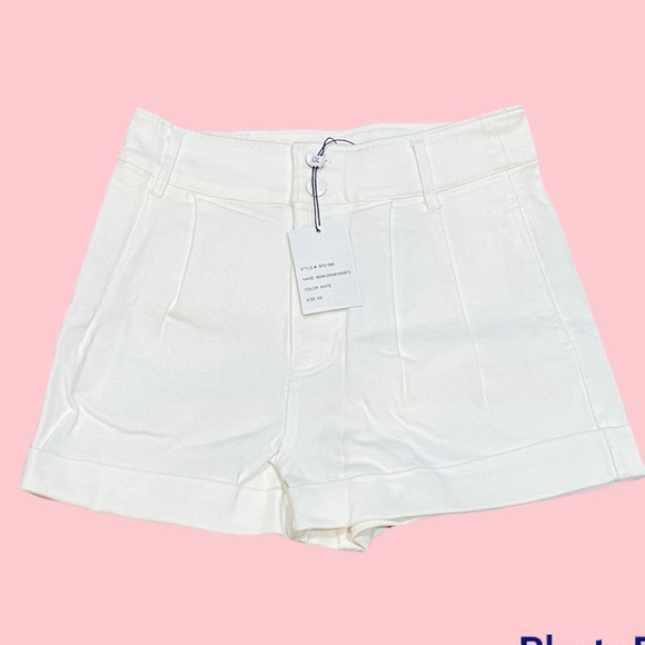 Generation Love Mona High Waist Denim Shorts White $198 NEW NWT - Picture 3 of 4